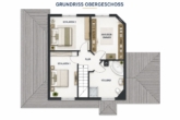 Grundriss Obergeschoss - Stilvolles Wohnen in Travemünde – Außergewöhnliches KfW- Effizienzhaus mit mediterranem Charme