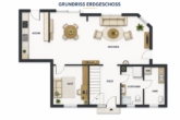 Grundriss Erdgeschoss - Stilvolles Wohnen in Travemünde – Außergewöhnliches KfW- Effizienzhaus mit mediterranem Charme