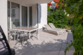 Terrasse - Travemünde-Priwall: Stilvolle Ferienwohnung mit großer Terrasse in Strandnähe