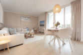 Wohn- und Essbereich - Travemünde-Priwall: Stilvolle Ferienwohnung mit großer Terrasse in Strandnähe