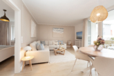 Blick aus der Küche - Travemünde-Priwall: Stilvolle Ferienwohnung mit großer Terrasse in Strandnähe